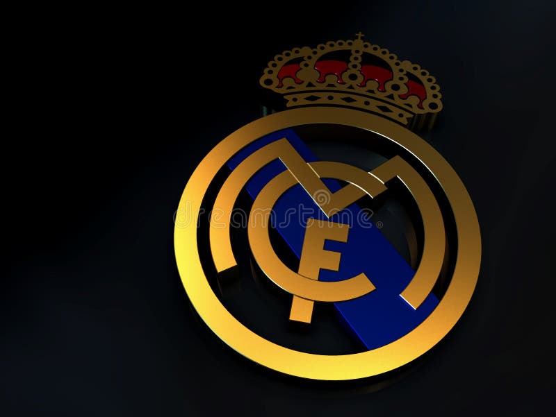 Real Madrid Fussballteamlogo Gemacht Vom Gold Redaktionelles Foto Illustration Von Gebildet Kultur 138618071