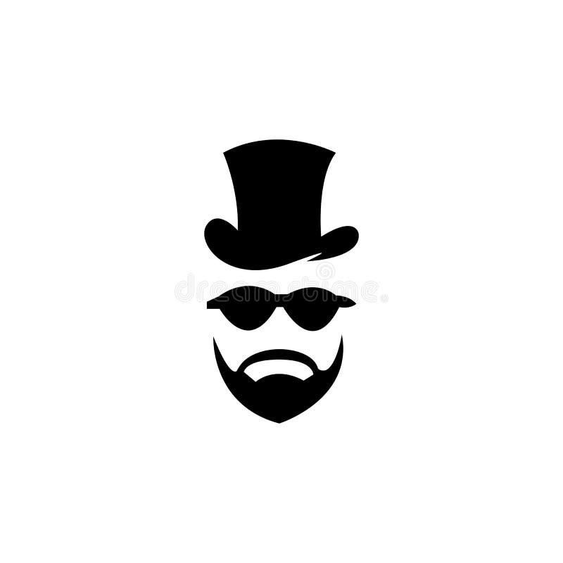 Real Man Masculine Beard Symbol Vector Logo Stock Illustration ...