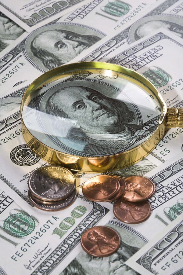 1+ Magnifier different banknotes Free Stock Photos StockFreeImages