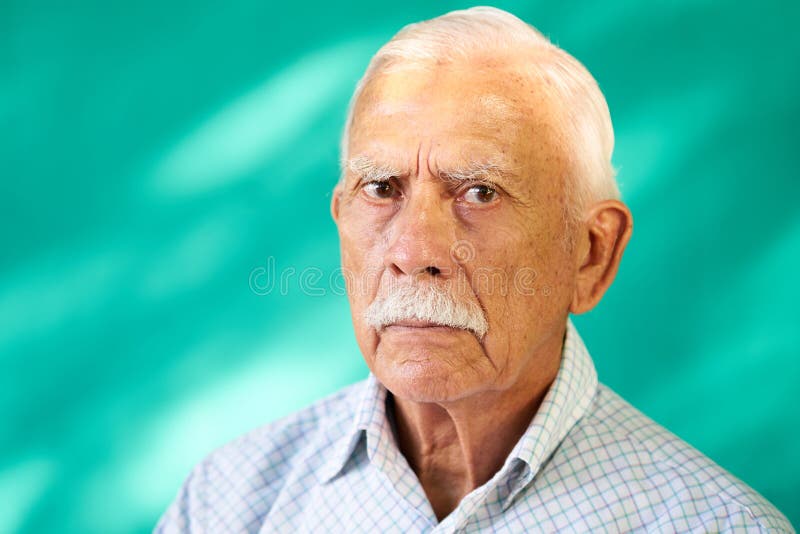 Real People Portrait Sad Elderly Hispanic Man White Grandfather stock photography Real People Portrait Sad Elderly Hispanic Man White Grandfather stock photography