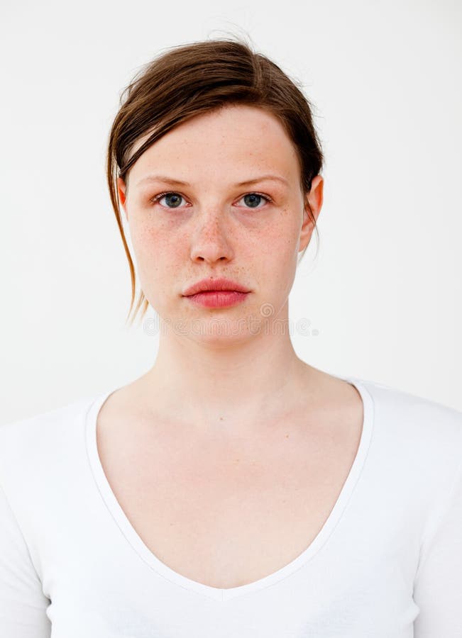 Plain Close Up Portrait of blond woman in her early 20s. Plain Close Up Portrait of blond woman in her early 20s