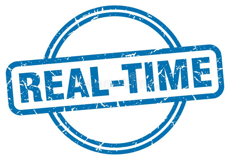Real-time red stamp stock vector. Illustration of real - 119485565