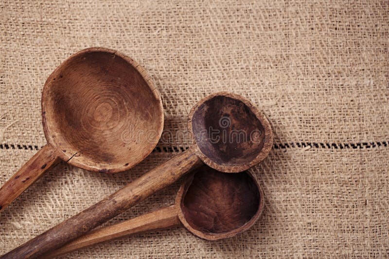 Real vintage wooden spoons
