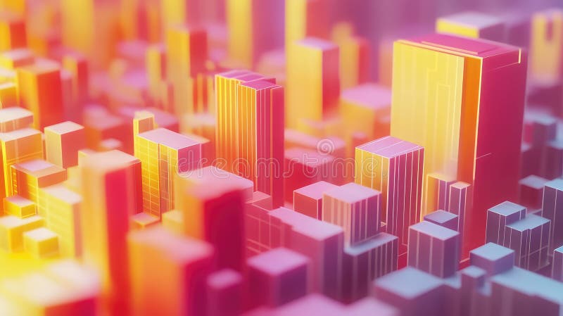 Realestate stylized animated property price heatmap royalty free illustration