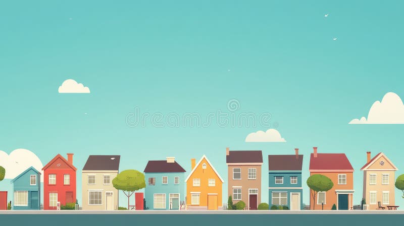 Realestate stylized animated property pricing heatmap stock illustration