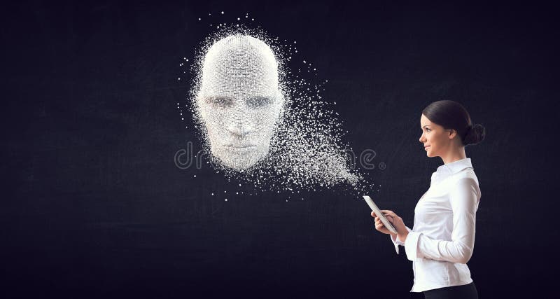 Realidad virtual e inteligencia artificial imagen de archivo libre de regalías