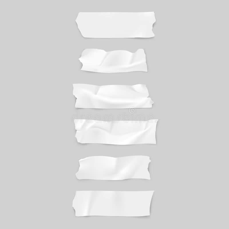 Realistic Adhesive Tape Collection. Sticky Tape of Different Sizes