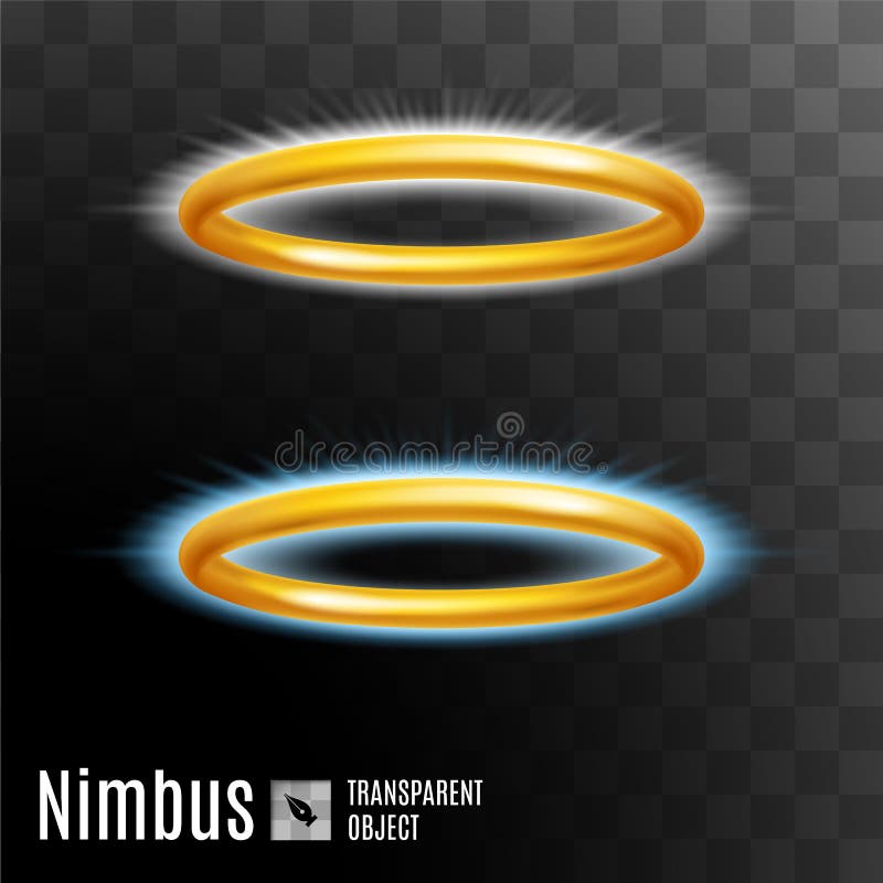 realistic angel halo rings saint aureole icon holy golden circle isolated transparent background saints nimbus glory 227596996