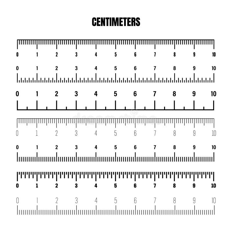 Realistic Black Centimeter Scale for Measuring Length or Height ...