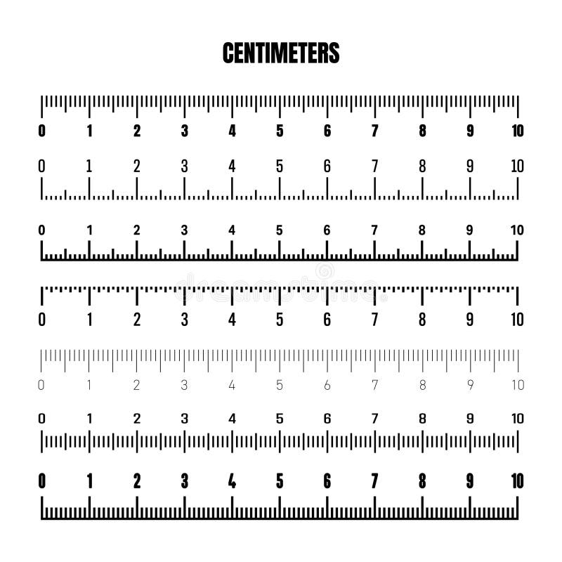 Realistic Black Centimeter Scale for Measuring Length or Height ...