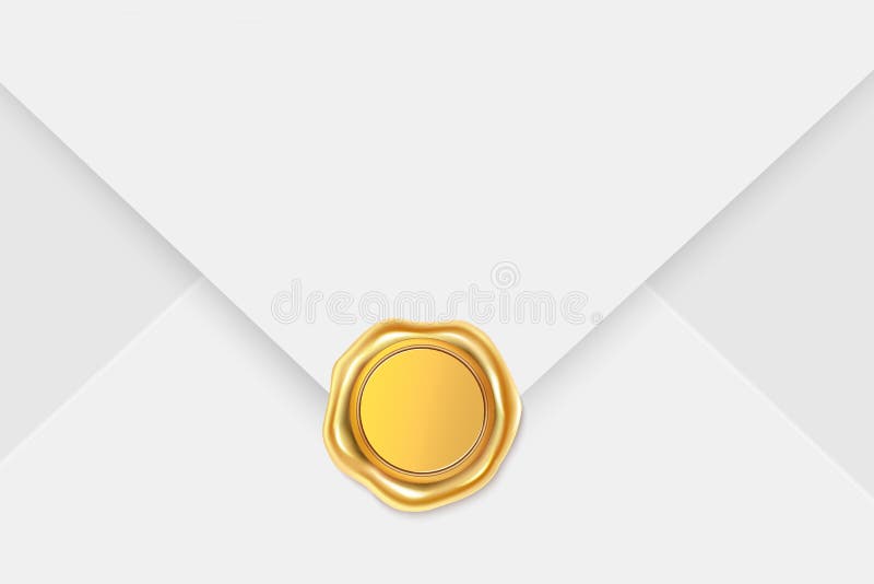 Realistic Black Envelopes with a Stamp on a Light Background. Stock