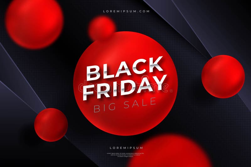 Realistic Black Friday Background Vector Design Stock Vector