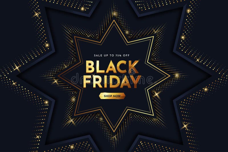 Realistic Black Friday Background Vector Design Stock Vector