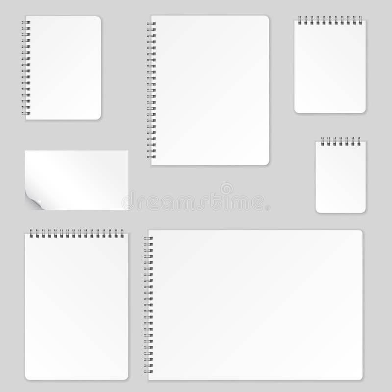 Realistic Blank Pages Notebook Stock Vector - Illustration of education ...