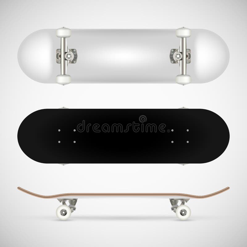 blank skateboard template for illustrator