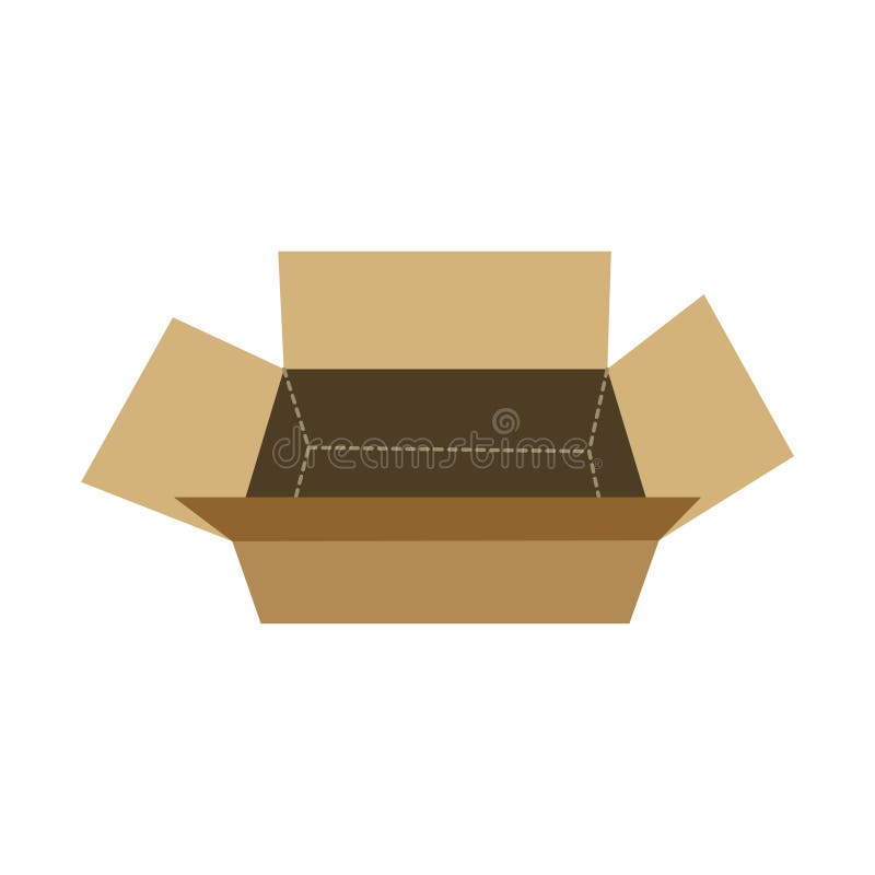 Realistic brown open cardboard box vector illustration, delivery stock illustration Realistic brown open cardboard box vector illustration, delivery stock illustration
