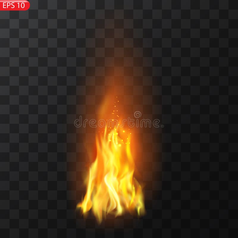 Trail of Fire.Burning Flames Translucent Elements Special Effect