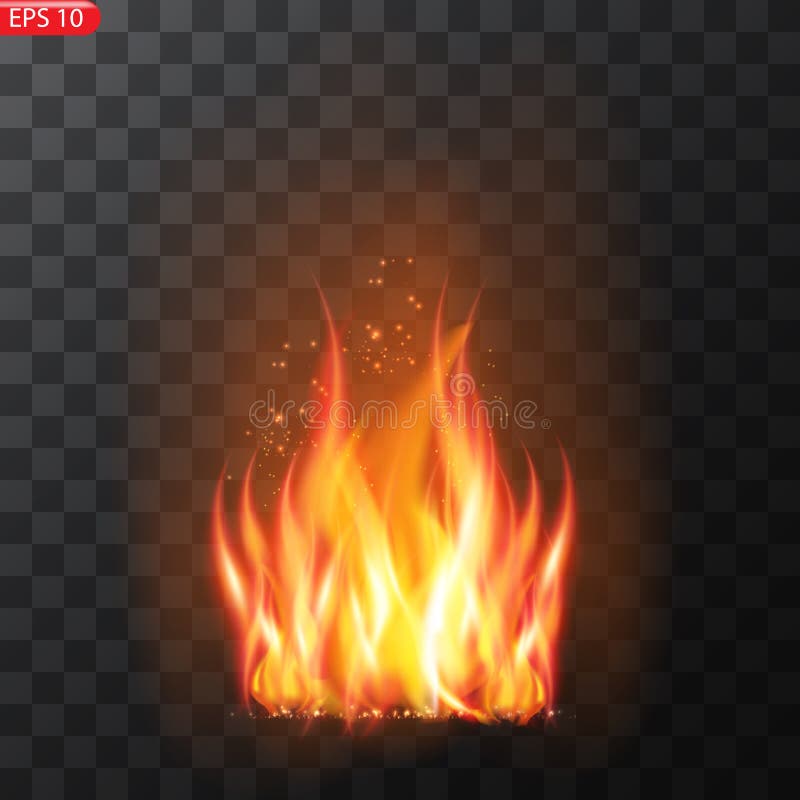 Trail of Fire.Burning Flames Translucent Elements Special Effect
