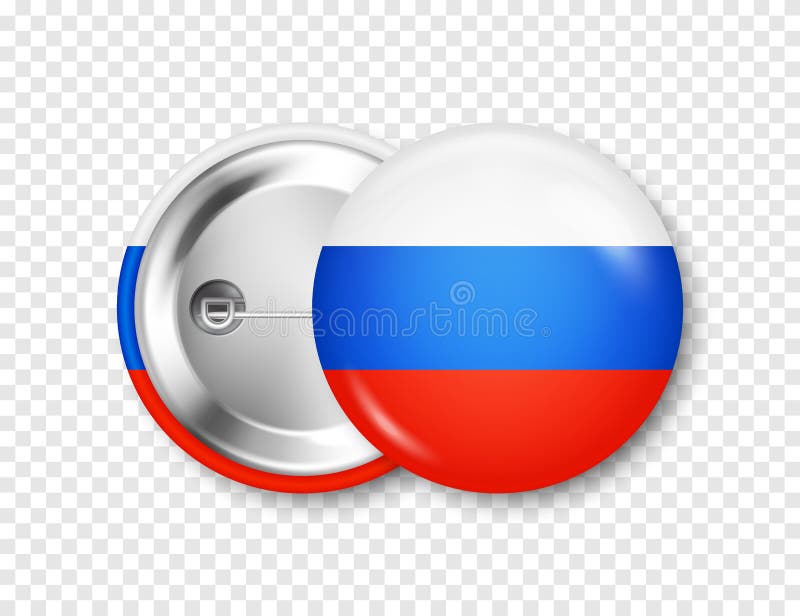 Russian Flag Button Flag Of Russia Badge 3d Illustration Stock Photo -  Download Image Now - iStock