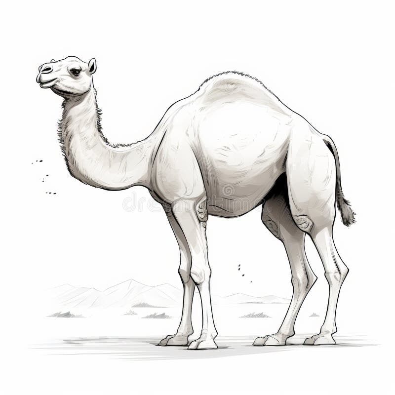 Realistic Camel Illustration In Monochromatic Style 32k Uhd Stock Realistic Camel Illustration In Monochromatic Style 32k Uhd Stock