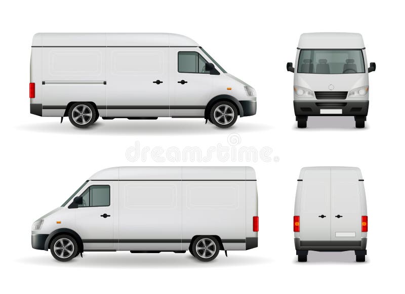 Download Realistic Cargo Van Advertising Mockup Stock Vector - Illustration of auto, motor: 95434949