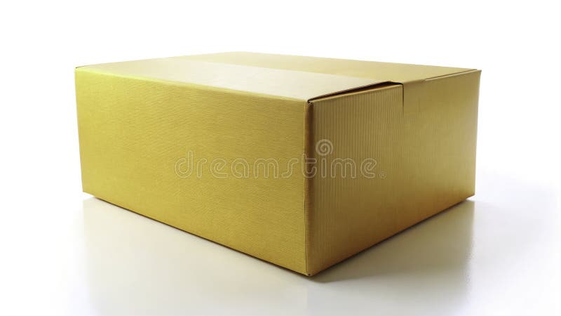 Realistic Closed Carton Box Mockup A Versatile Template for Ecommerce Product Photography Branding and Packaging Design royalty free illustration