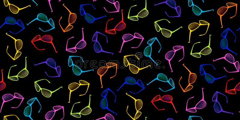 3d sunglasses seamless pattern vector illustration