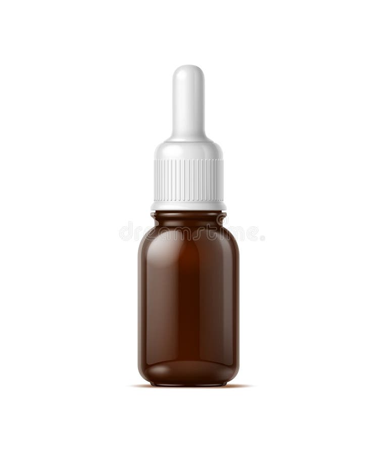 Realistic cosmetics product bottle with a pipette royalty free illustration