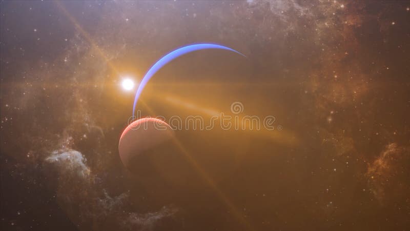 Realistic 3D Animation of Mysterious Planet and Satellite Solar Eclipse.  High Quality 4K Animation about Cosmos, Deep Space, Stars Stock  Illustration - Illustration of galaxy, earth: 157702761
