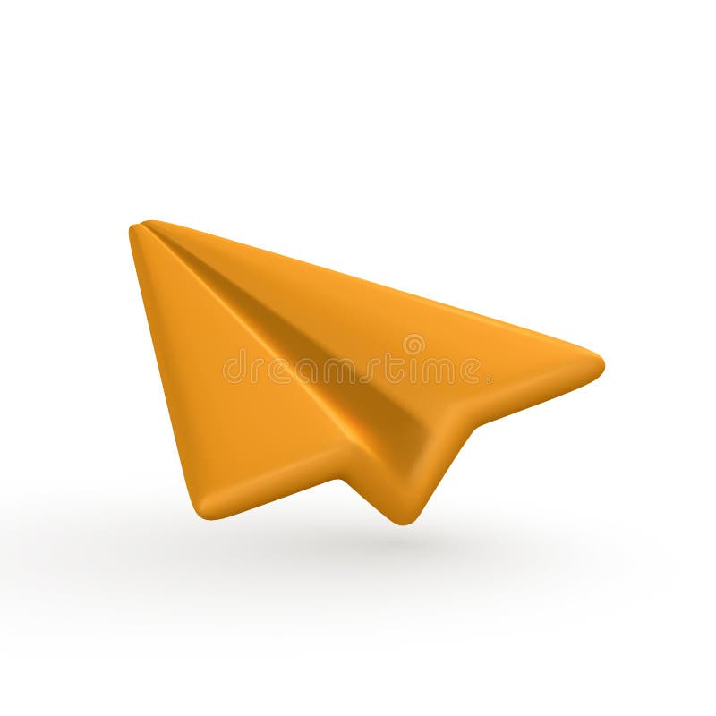 Realistic 3d paper plane. Social media concept. Vector illustration vector illustration