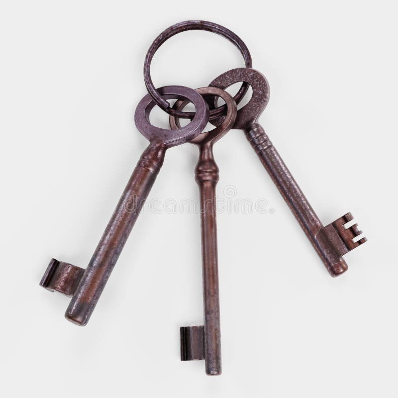 3D Render of Classic Old Keys royalty free illustration