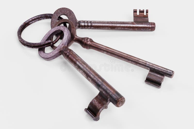 3D Render of Classic Old Keys vector illustration