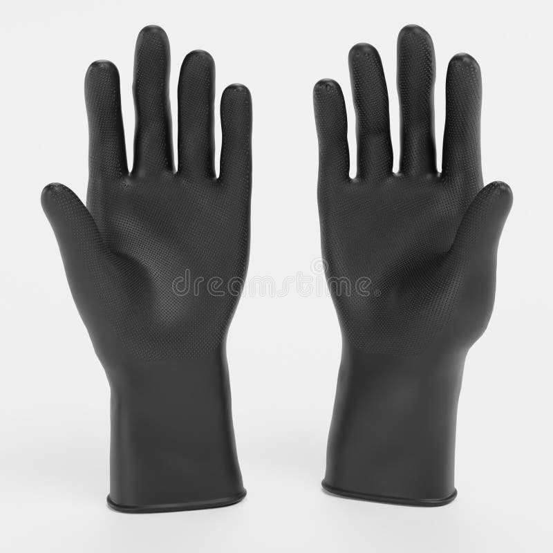 3D Render of Latex Gloves stock illustration. Illustration of hospital