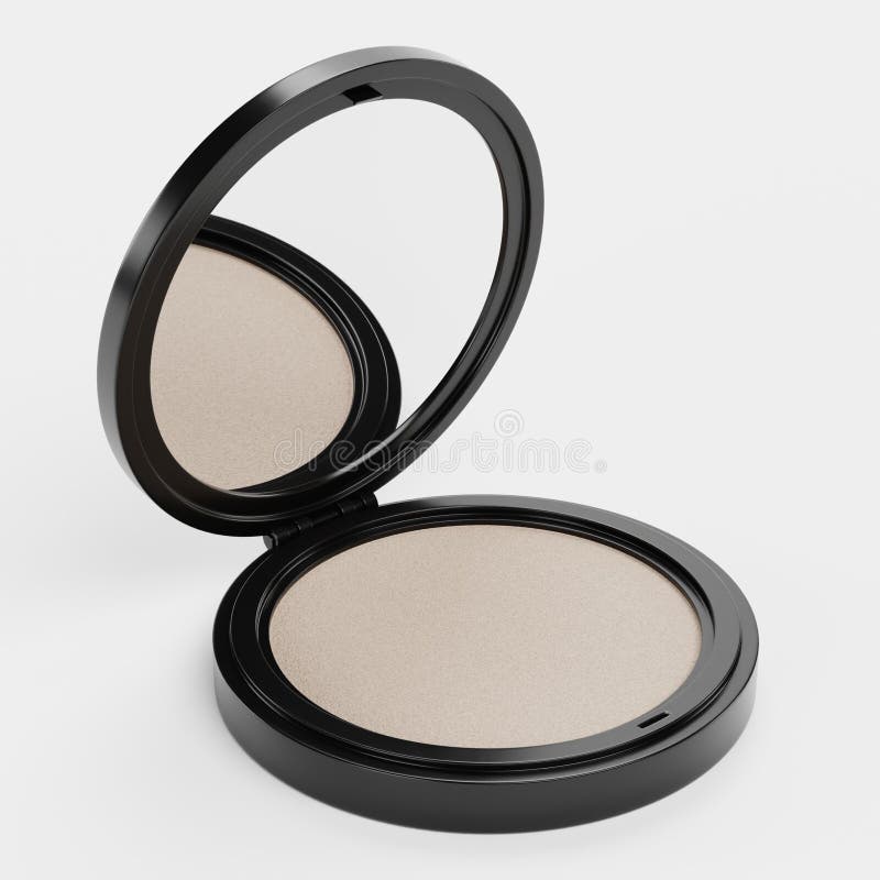 3D Render of Makeup Powder stock illustration. Illustration of women