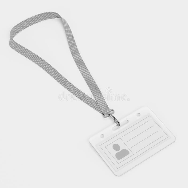 3D Render of Name Badge stock illustration. Illustration of string