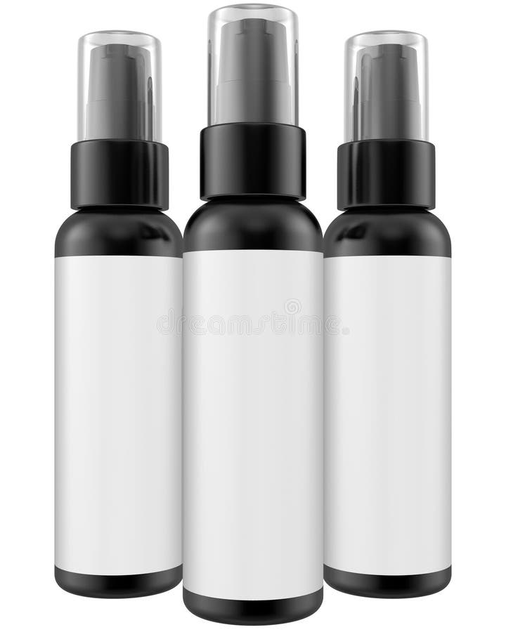 Download Realistic 3D Spray Bottle Mock Up Template On White Background.3D Rendering,3D Illustration ...