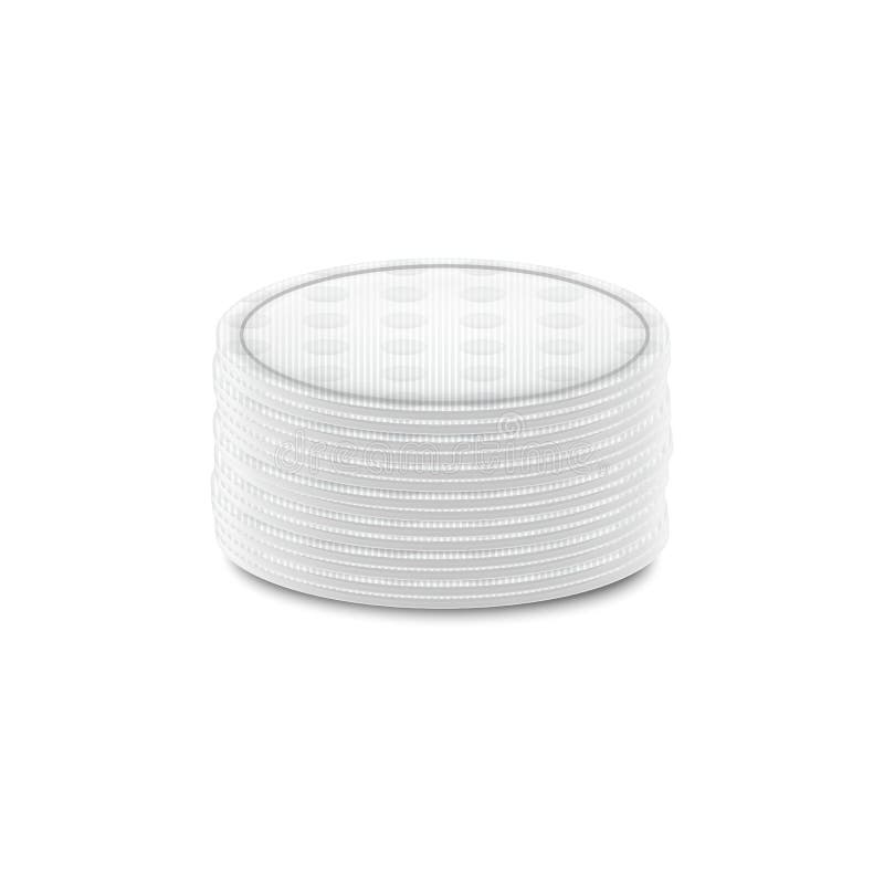 Download Realistic Detailed 3d White Blank Cosmetic Cotton Pads Template Mockup Set. Vector Stock Vector ...