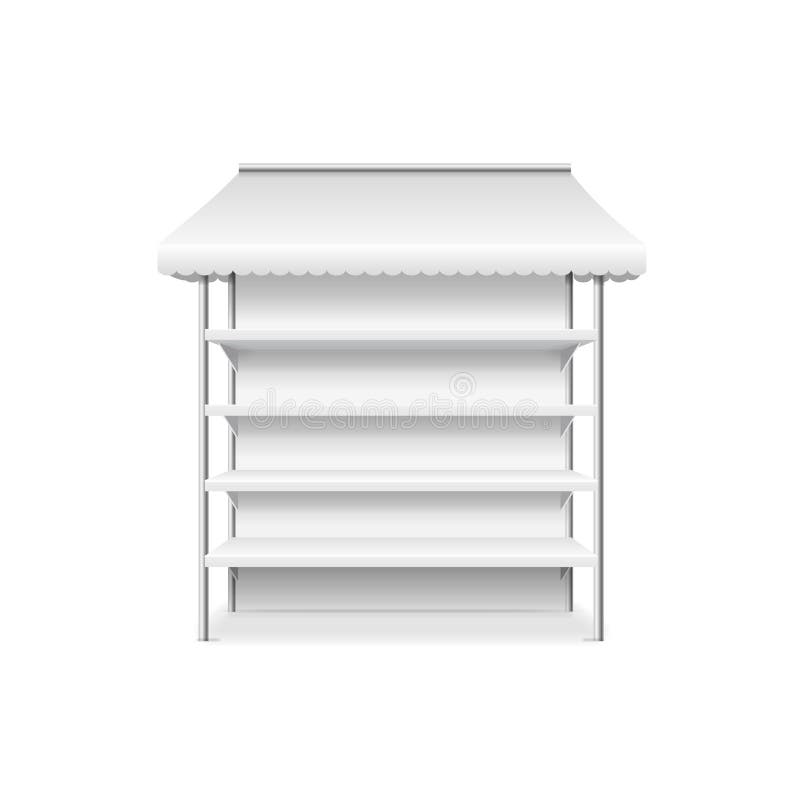 Download Realistic Detailed 3d White Blank Shop Stall Template ...