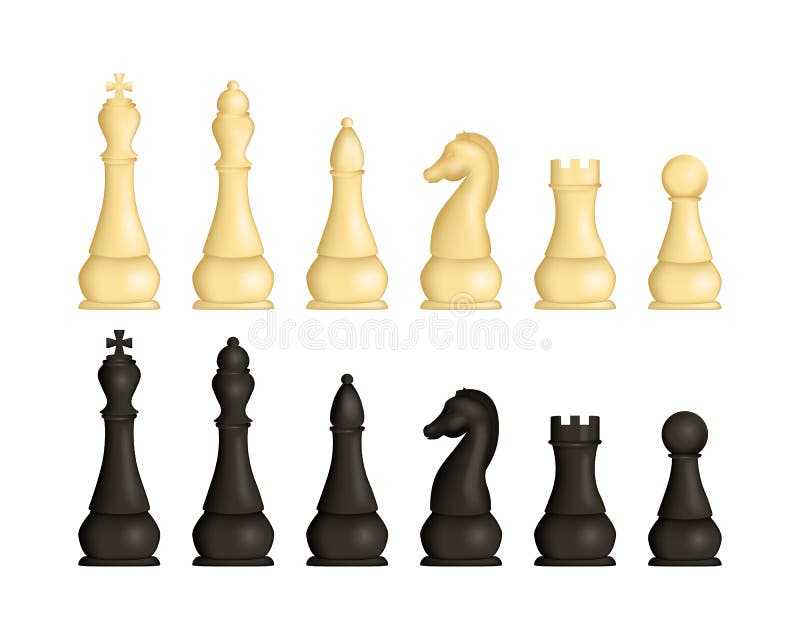 Chess Pieces Set. Vector stock vector. Illustration of background ...