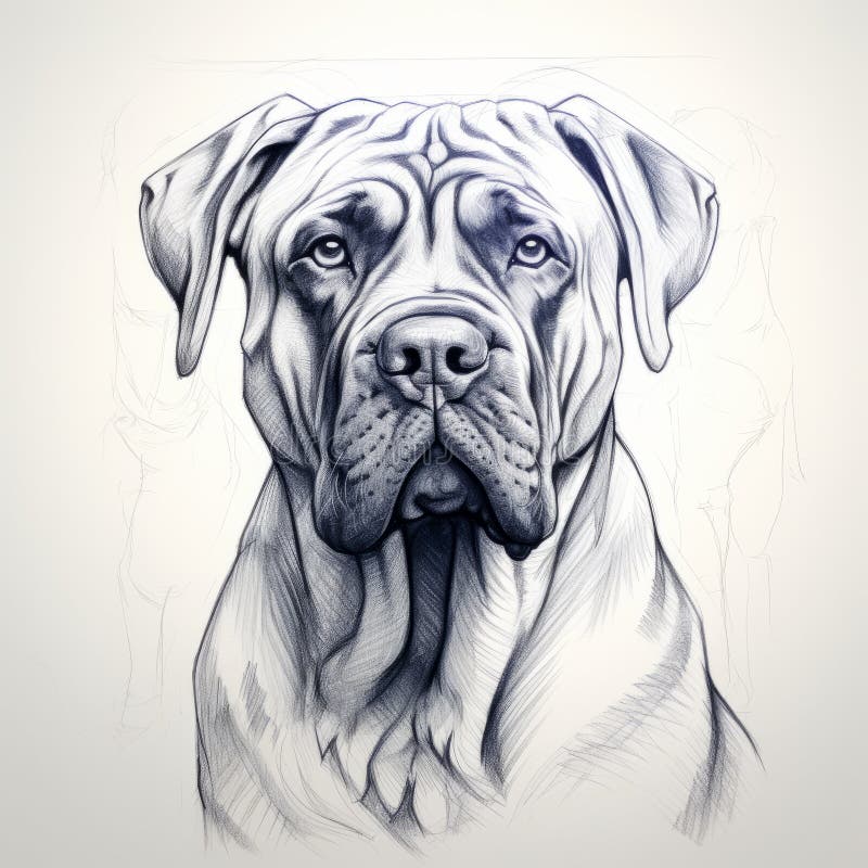 cane corso style drawing sketch of a dog in pencil and watercolor, created in october 2012. this artwork by oleksandr bogomazov showcases an aggressive digital illustration style, featuring a dark white and indigo color palette. the matte photo captures the classic tattoo motifs, reminiscent of large canvas paintings. the use of a manual focus lens adds depth and detail to the image. ai generated. cane corso style drawing sketch of a dog in pencil and watercolor, created in october 2012. this artwork by oleksandr bogomazov showcases an aggressive digital illustration style, featuring a dark white and indigo color palette. the matte photo captures the classic tattoo motifs, reminiscent of large canvas paintings. the use of a manual focus lens adds depth and detail to the image. ai generated