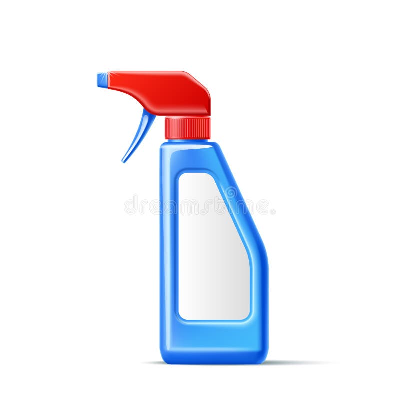 Vector 3d spray pistol detergent bottle mockup royalty free illustration Vector 3d spray pistol detergent bottle mockup royalty free illustration