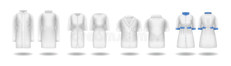 Download Realistic Doctor Coat Mock Up. Empty Lab Uniform, Doctor Medical Laboratory Clothes, Hospital ...