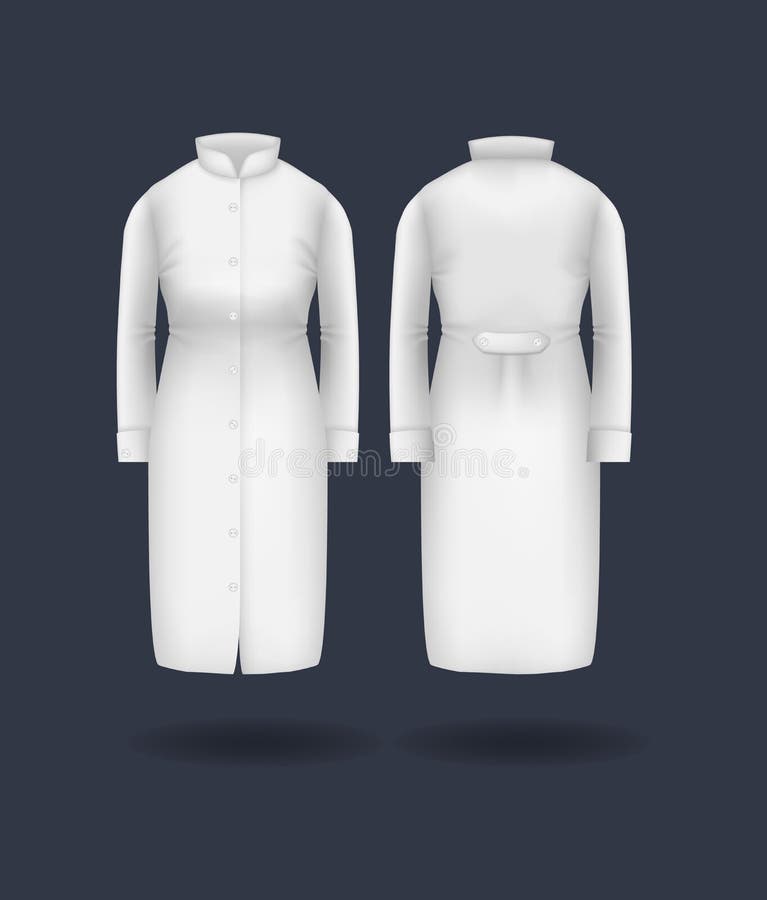Download Realistic Doctor Coat Mock Up. White Male Medical Gown ...