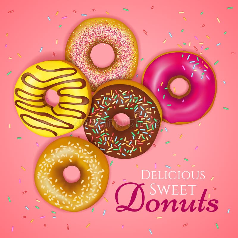 Realistic Donuts Illustration stock illustration Realistic Donuts Illustration stock illustration