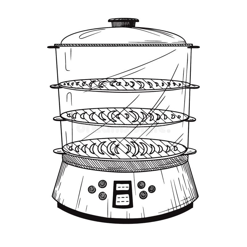 Realistic Double Boiler Isolated on White Background. Vector Stock