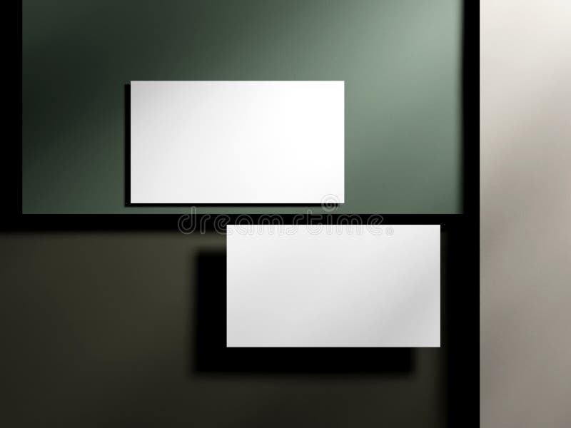 Realistic Elegant Business Branding Cards Template Mockup Stock Image