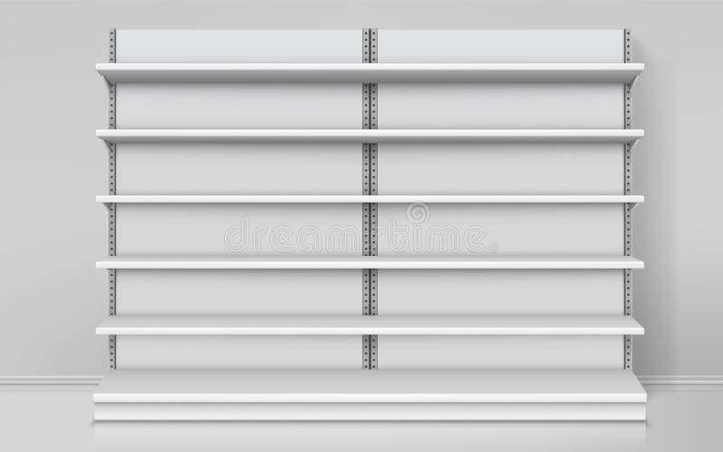 Download Realistic Empty Shelves Or Shelf For Shop Stock Vector Illustration Of Clean Display 176693878
