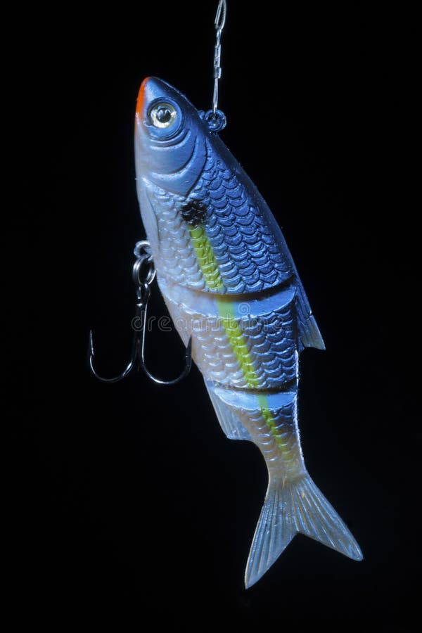 Realistic Fishing Lure with Treble Hook Stock Photo - Image of