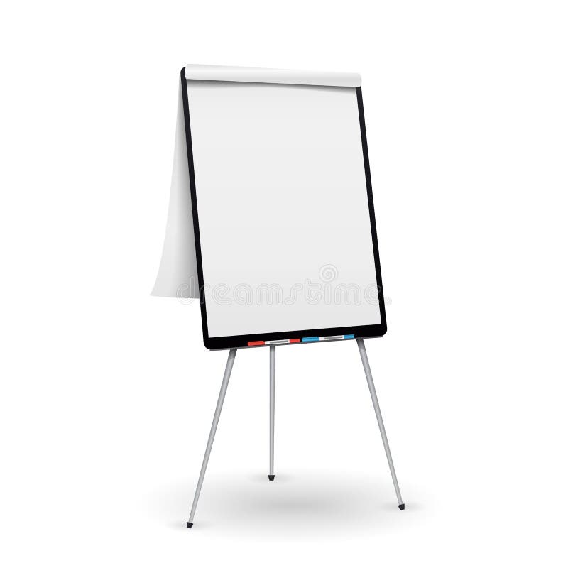 Flip Chart Vector Office Whiteboard For Business Training Isolated  Illustration Stock Illustration - Download Image Now - iStock
