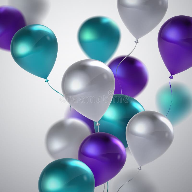 Realistic glossy balloons